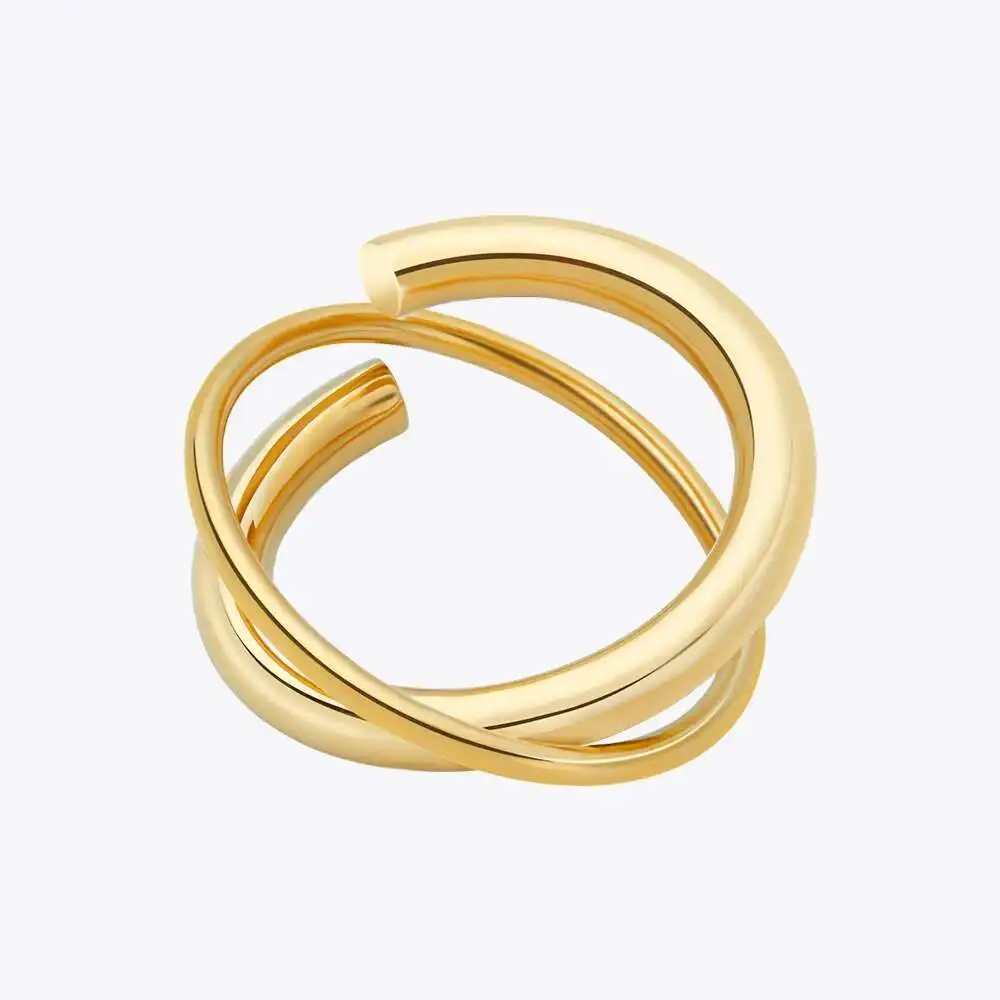 

ENFASHION Double Sided Ring For Women Anillos Mujer Gold Color Stainless Steel Fashion Jewelry Rings Cocktail Dropship R234192