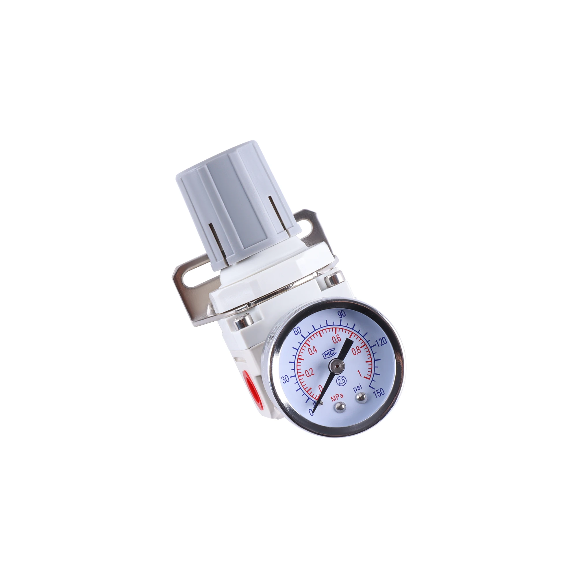 1/4" Thread BSP Pneumatic Mini Air Compressor Pressure Regulator Reduction Valve with Gauge with Fitting Compressed Air System