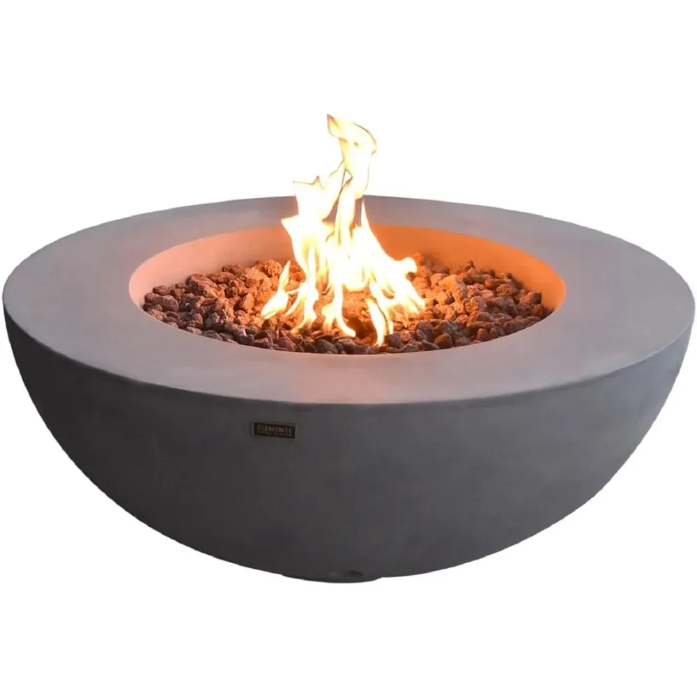 Lunar Bowl Outdoor Table 42 Inches Fire Pit Patio Heater Concrete Firepits Outside Electronic Ignition  Fireplace Fire Pit Table