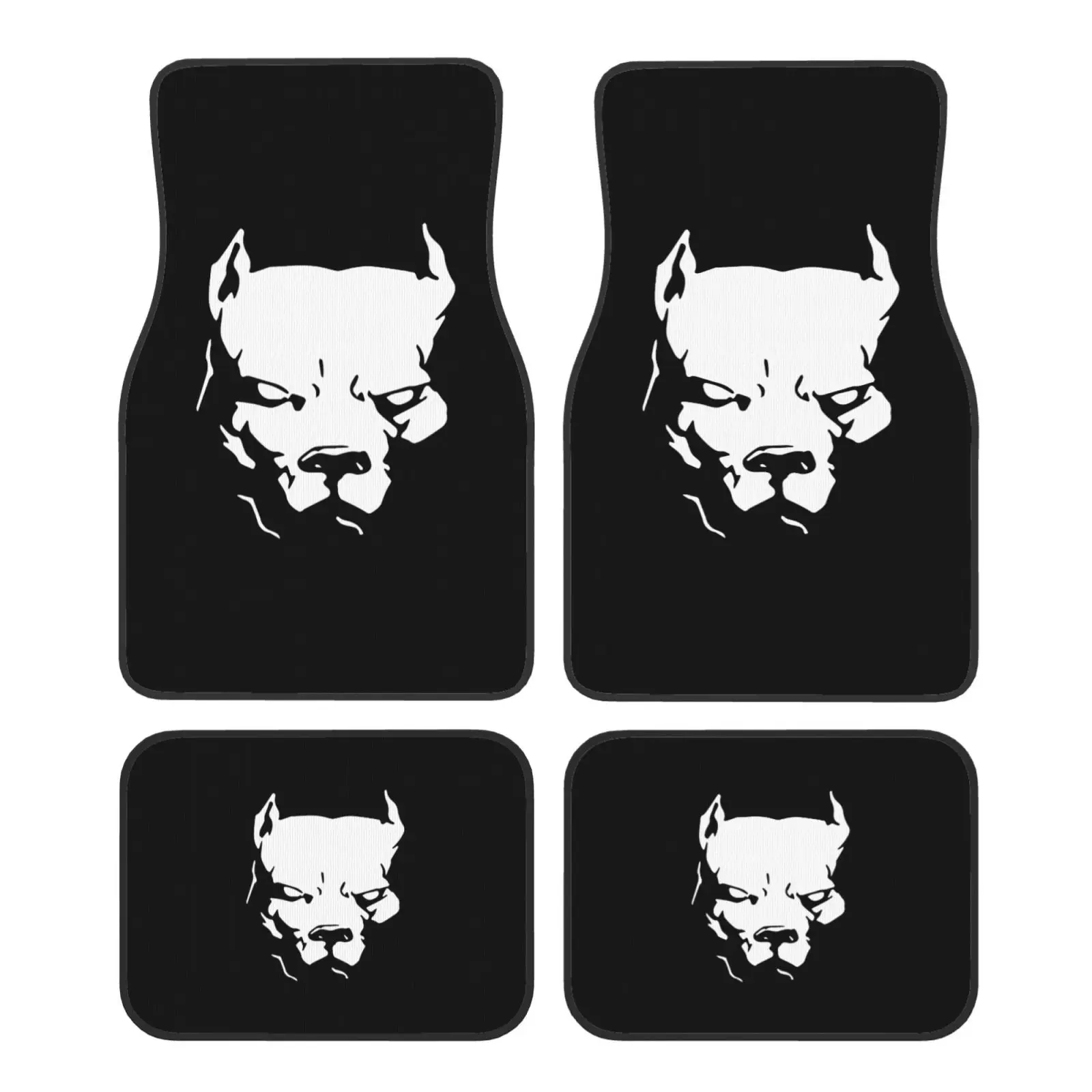 

Pit Bull Dog Pattern Print 4PCS Crystal Velvet Car Floor Mats Set of Four Anti Fouling Car Mats Carpet Anti Slip Car Floor Mat