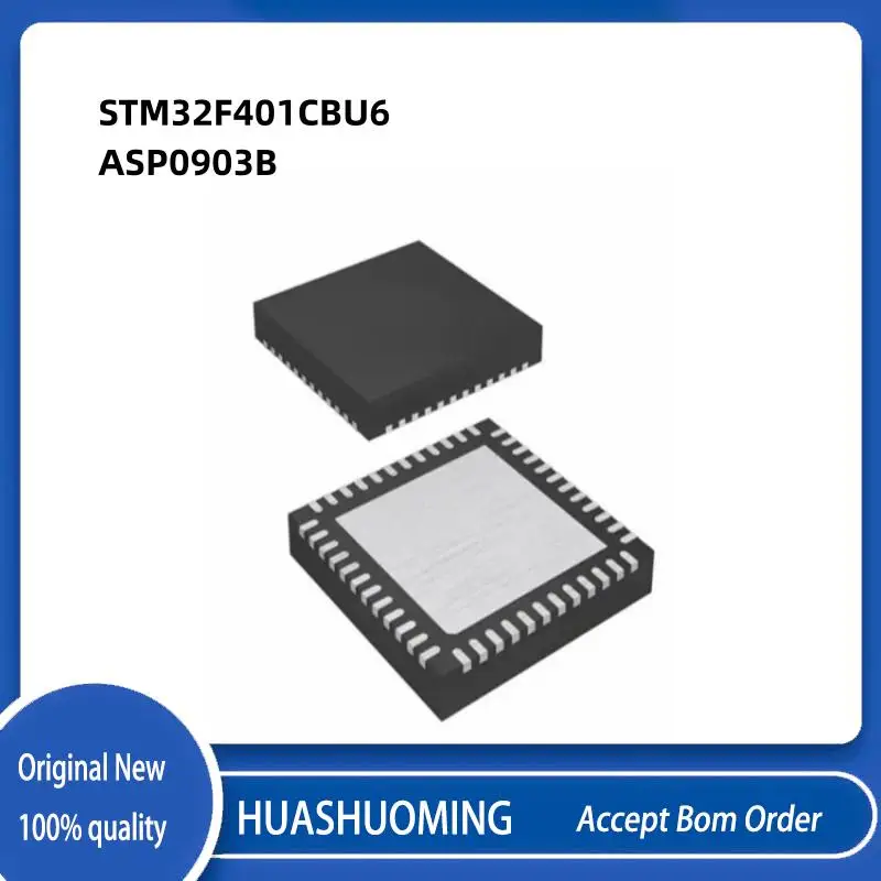 

10 шт./партия, новые STM32F401CBU6 STM32F 401CBU6 ASP0903B ASP0903 0903B