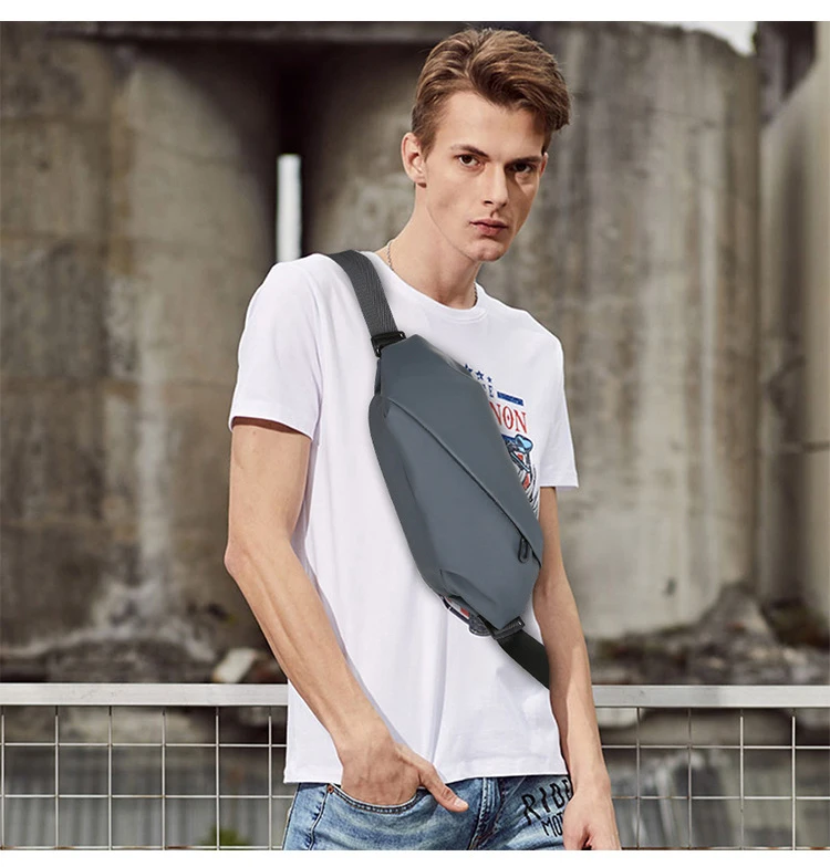 New Men's Casual Trendy Bag, Pillow, Phone Waist Bag, Waterproof Men's Casual Outdoor Multifunctional Sports Crossbody Bag