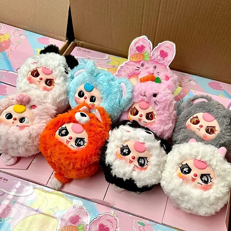 Echte Baby Drie V1 Take Me Out Serie Blind Box Rits Tas Hanger Schattige Dierenfiguur Pluche Pop Mode Speelgoed Meisjes Cadeau