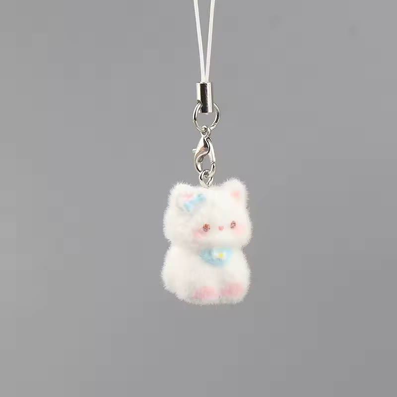 Fluffy Alpaca Elk Capybara Animal Keychains Resin Cartoon Lovely Funny Garlic Goose 3D Doll Pendant Bag Box Car Key Ring Jewelry - Image 8