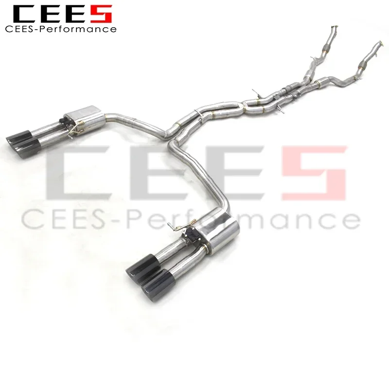 CEES Performance Tuning Valved Sport Exhaust System for Audi S8 D5 4.0T 2020-2024 SS304 Stainless Steel Catback Exhaust