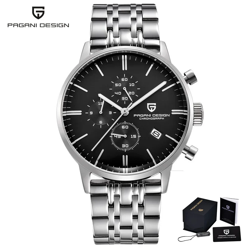 Men's Multi-Functional Quartz Watch with Sapphire Glass