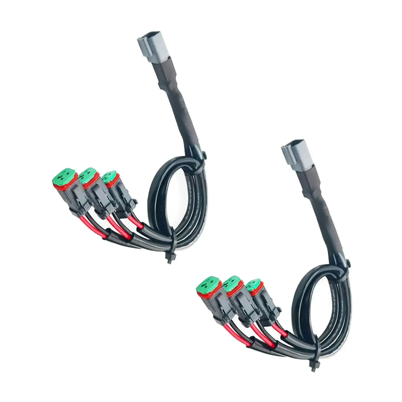 2x Universal DT Dtp Adapters Connectors Wiring Harness, 19.6inch IP68 Waterproof