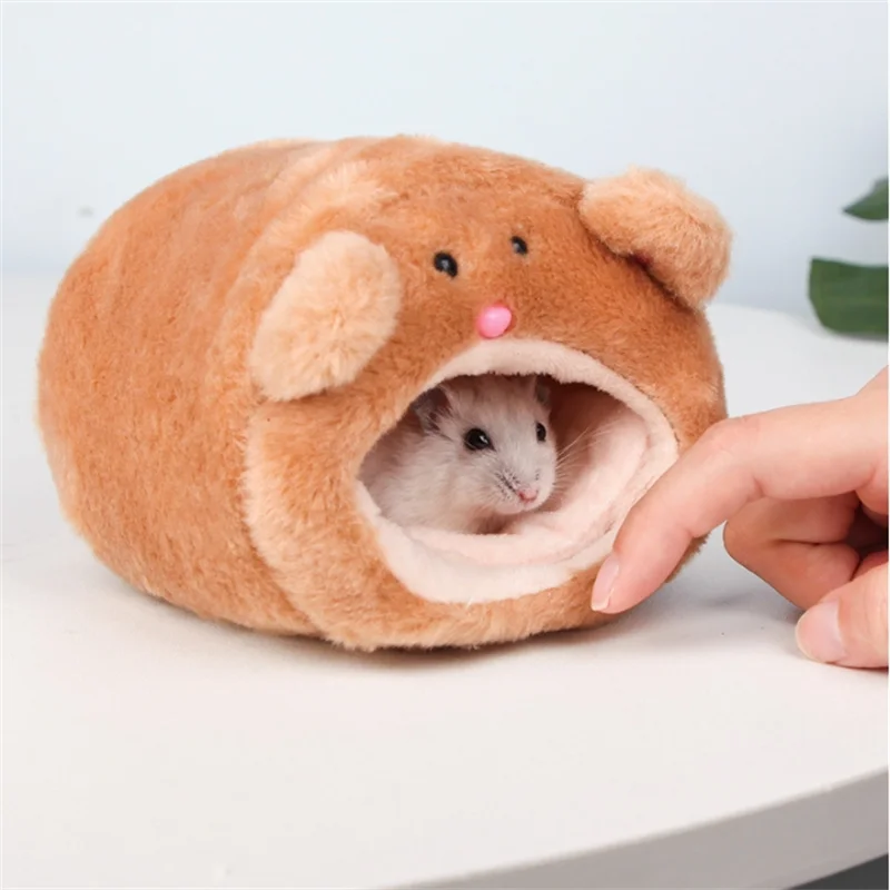 Hamster Soft Warm Bed Rat Hammock Pig Squirrel Winter Pet Toy Hamster Cage House Hanging Nest+Mat House Bed Animal Mice Rat Nest