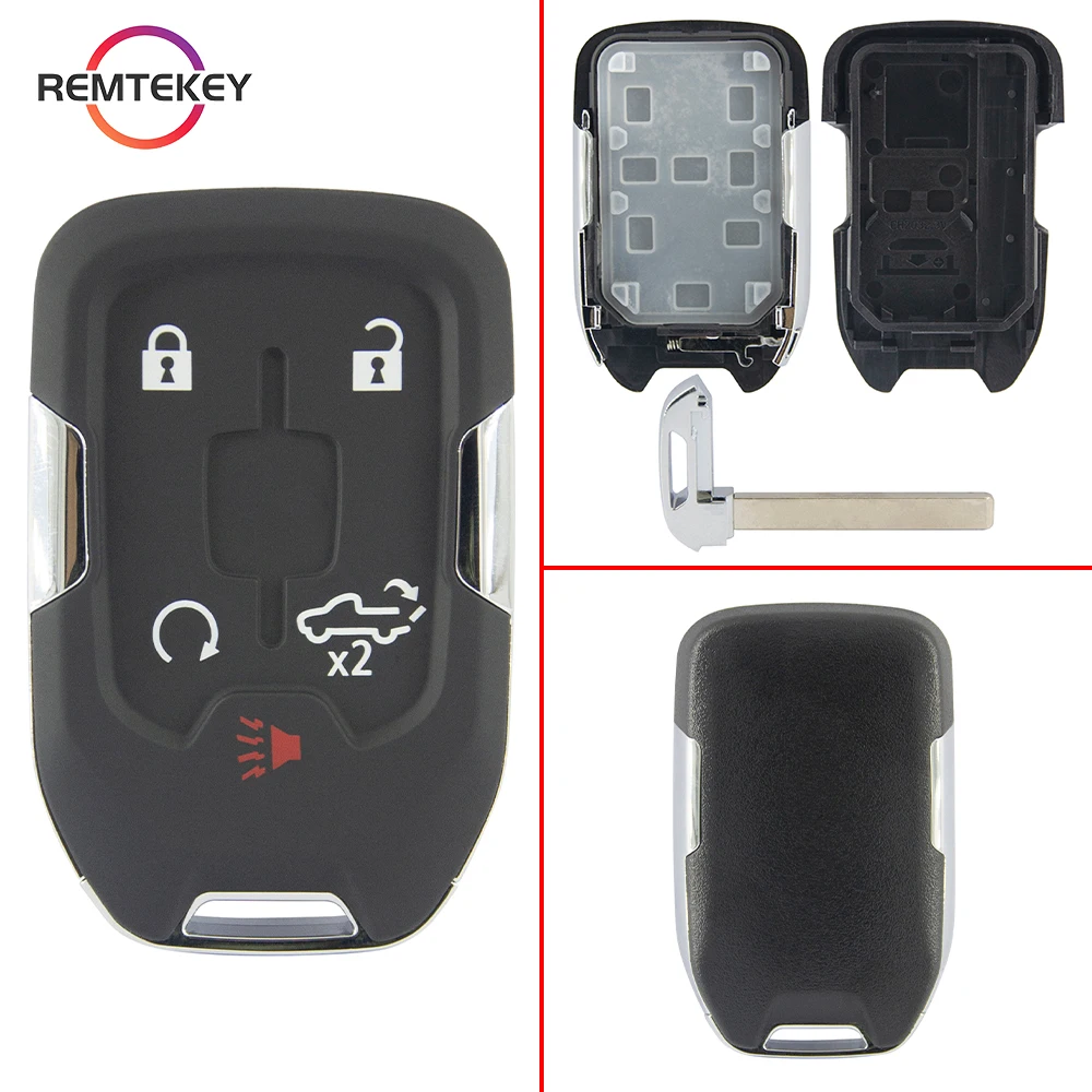 REMTEKEY Smart Keyless Entry Remote Car Key Case Fob Shell For Chevrolet Tahoe GMC Colorado Suburban Silverado Yukon XL 1500