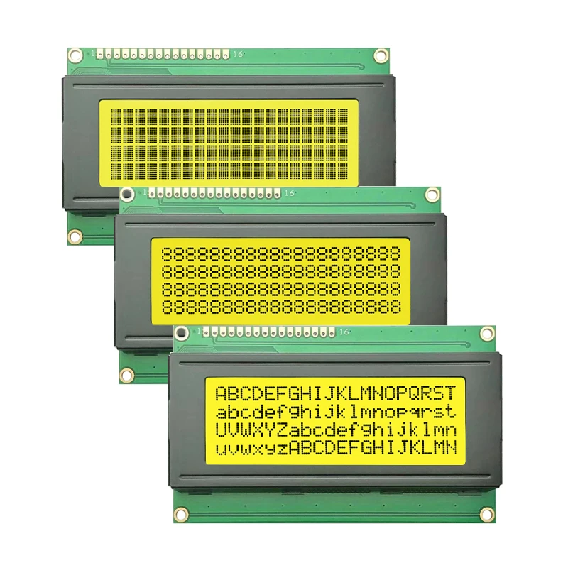 2004 Karakter Lcd 20x4lcm Lcd Module Stn Geel Groen Scherm Geel Groen Licht HD44780 Controller Of ST7066 Of AIP31066