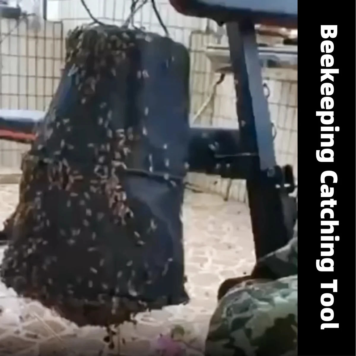 3 Layers Bee Cage Bag with Hanging Loop Foldable Breathable Wild Bees Collect Bag Trap Attract Honey Bees Beekeeping Tool