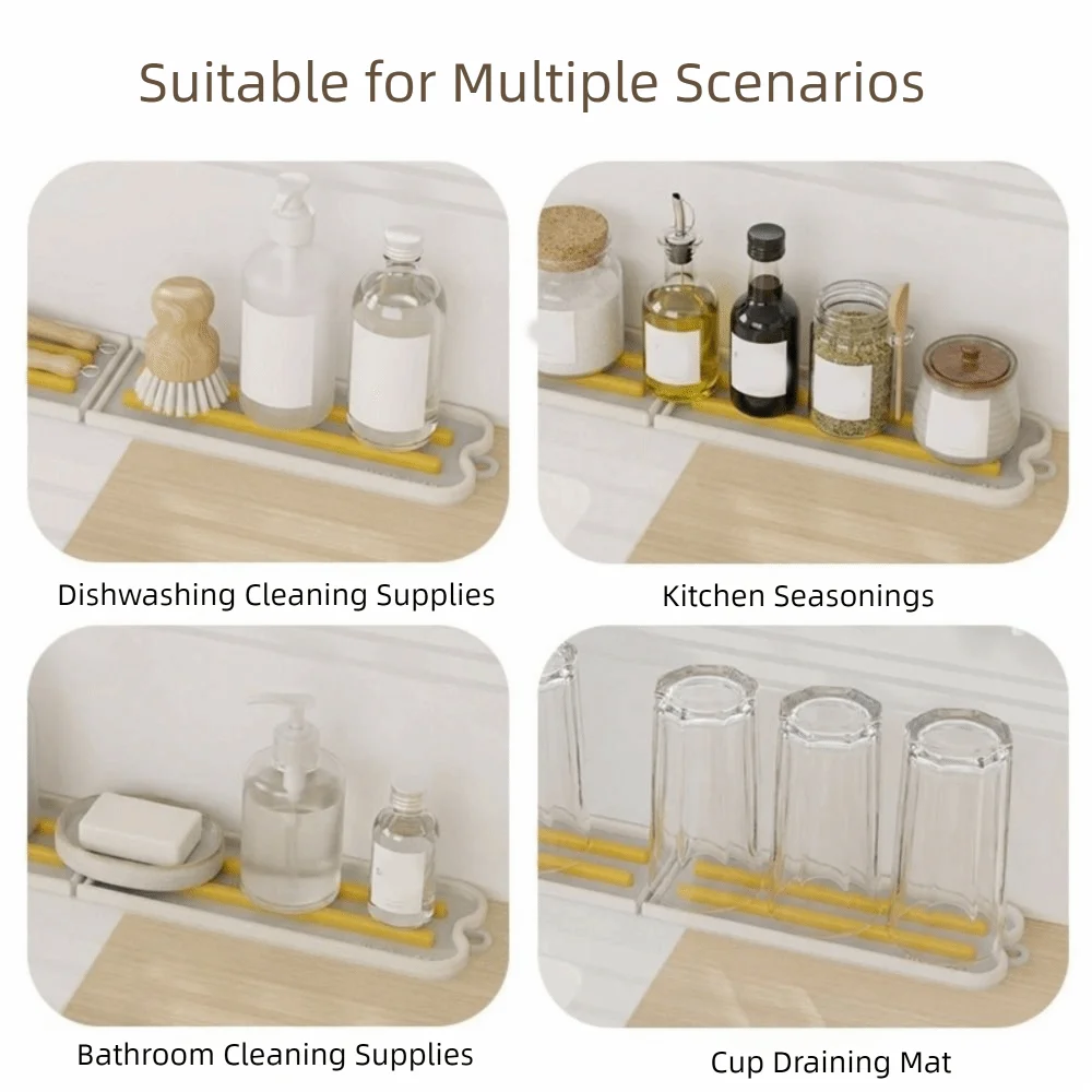 

Folding Pot Lid Storage Mat Heat Insulation Soft Rubber Cutting Board Mat Hanging Non-Slip Soap Drain Mat Bathroom