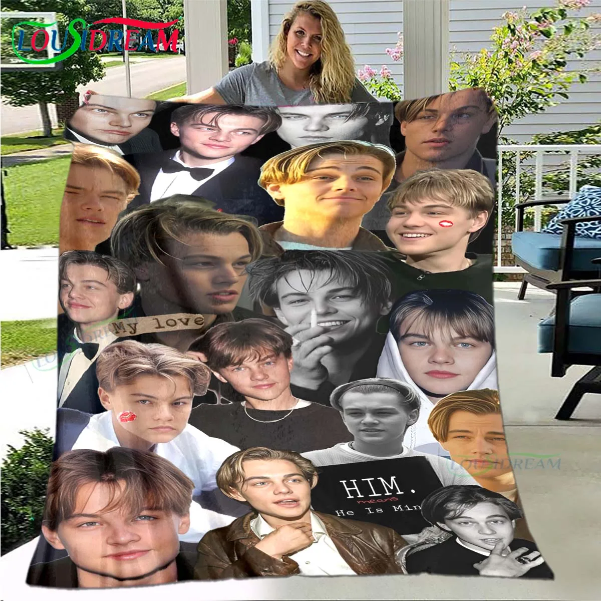 Famous Singer L-Leonardo DiCaprio Print Blanket Flannel Thin Blanket Portable Travel Office Lunch Break Blanket Bath Towel Gift