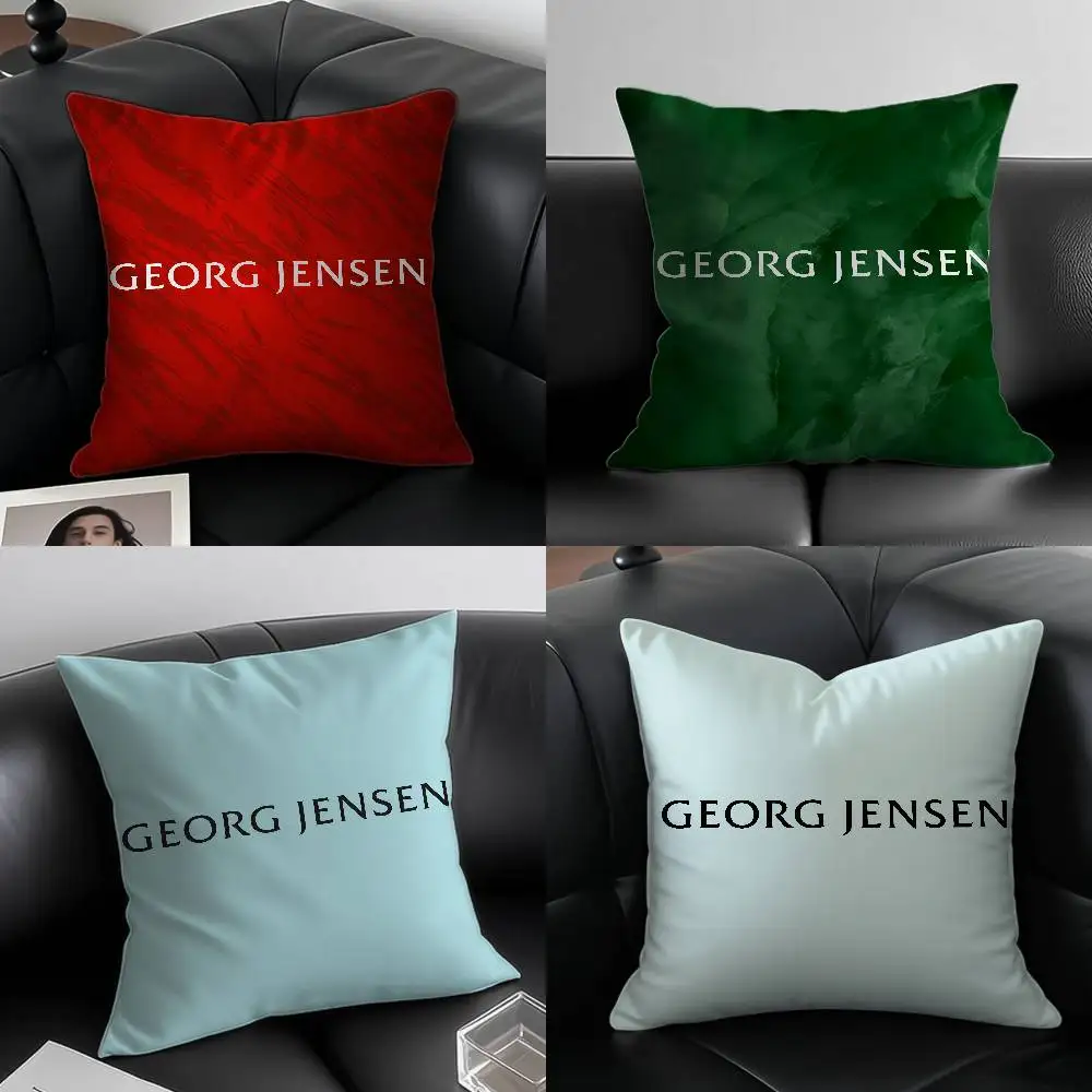 

Fashion G-Georg Jensen Pillow Case Custom Printed Brushed Fleece Pillow, Baby Skin-Touch, Eco-Friendly Dye-Sublimation Cushion F