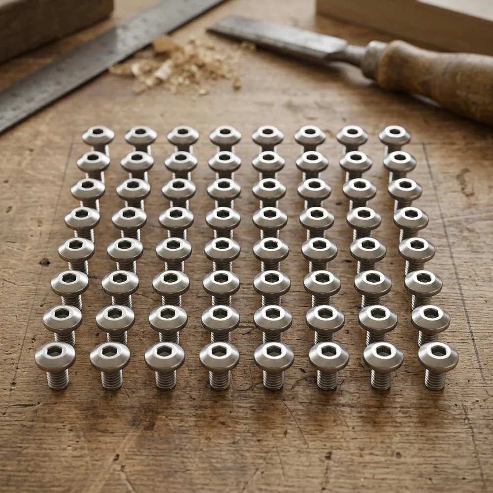 304 Stainless Steel Flat Head Socket Cap Screws Metric Hex Bolts for Furniture Assembly Machinery and DIY Projects