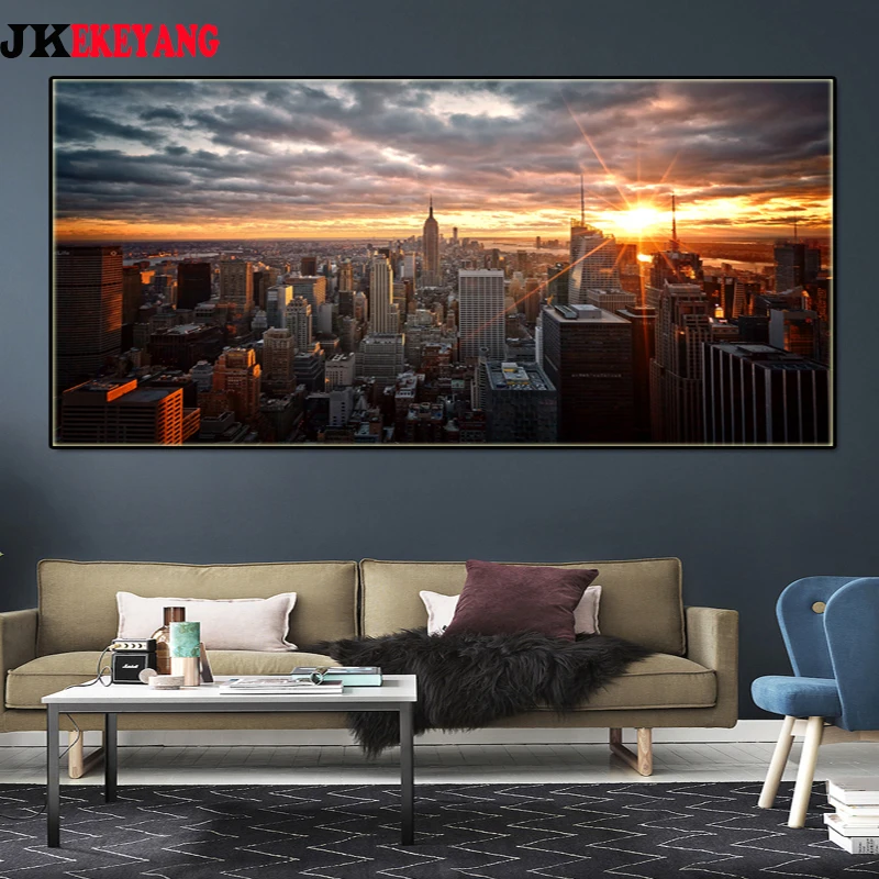 Large 5D Diy diamond painting New York City View Diamond Mosaic Rhinestone Embroidery Cross Stitch Home Decor Y4245