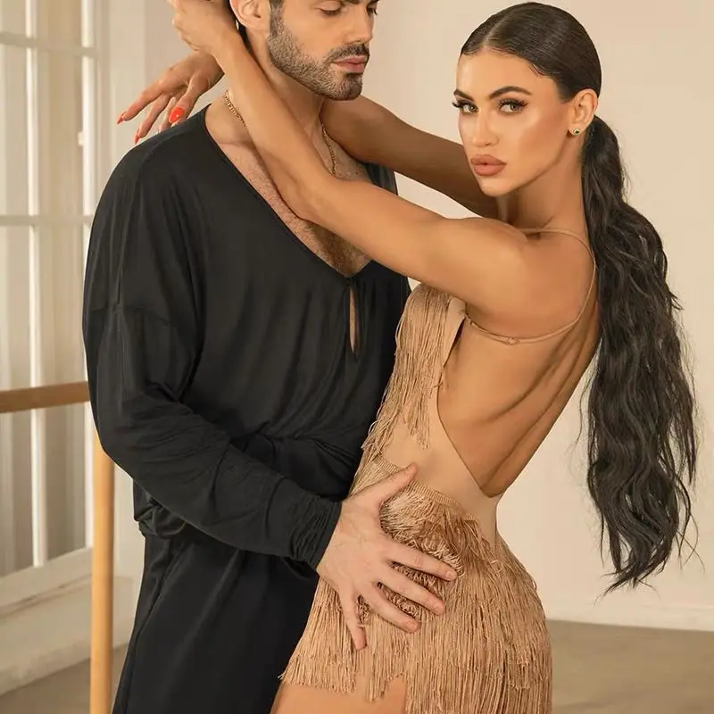 Women Fringe Dress Competition Dress Cha Cha Dance Dress Rumba Tango Dance Performance Costume  Latin Dance Clothes