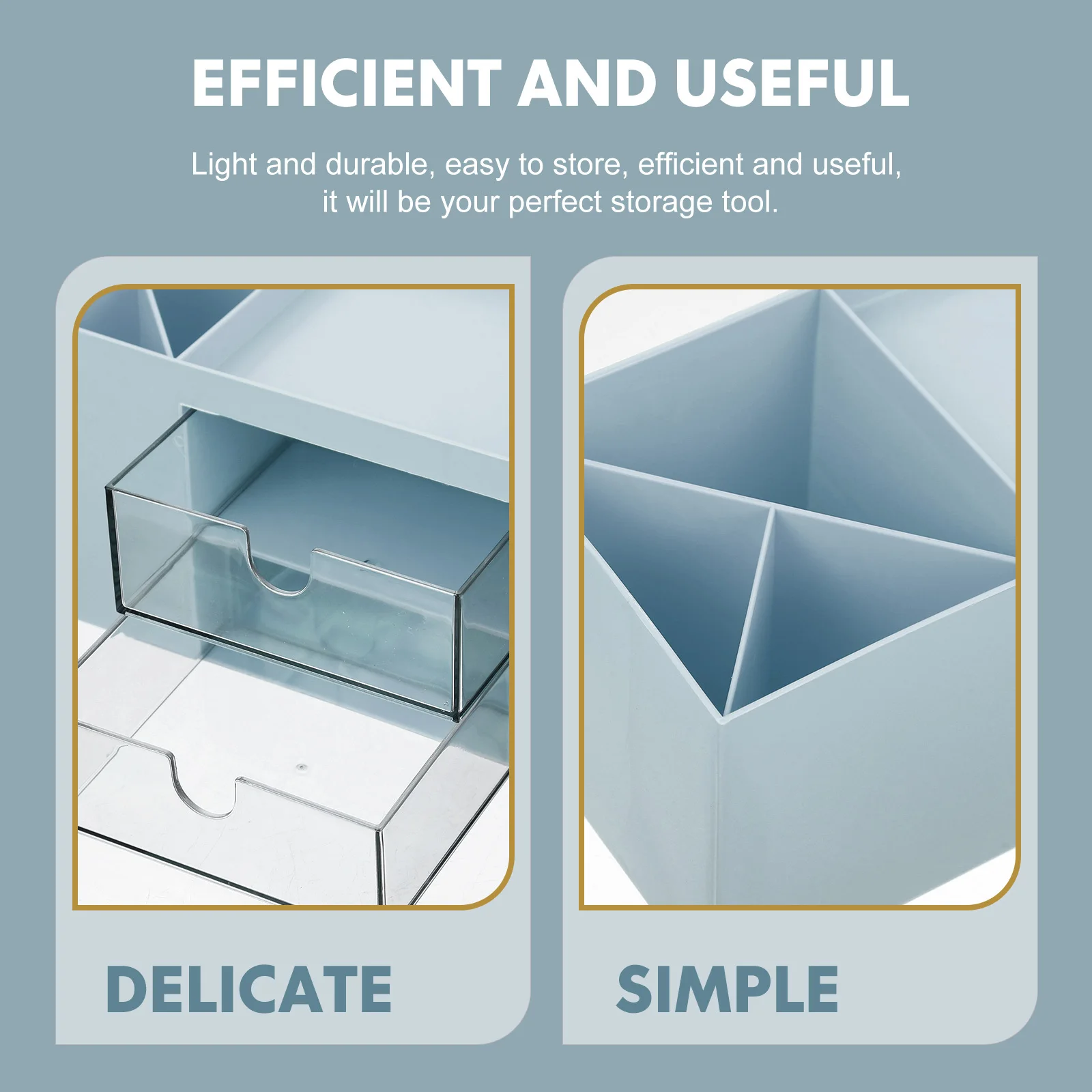 

Premium Drawer Type Storage Box Desktop Organizer for Makeup Cotton Swabs Dental Floss Pads Powder Puff Daily Necessities Home