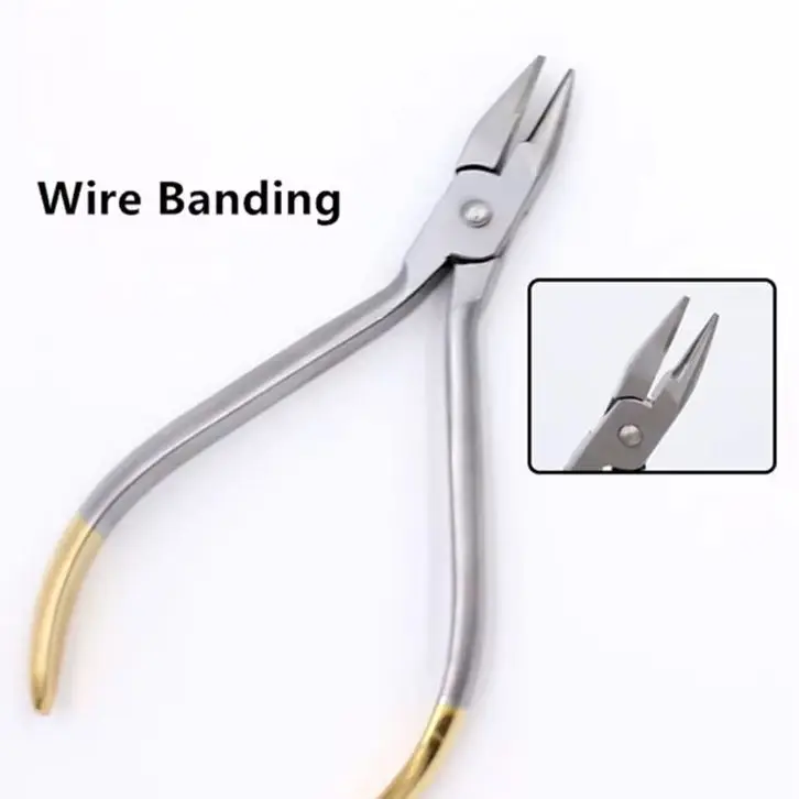 

Dental Forceps Orthodontic Plier with Wire Bend & Cut Niti Wire Back Plier Stainless Steel Dental Tools