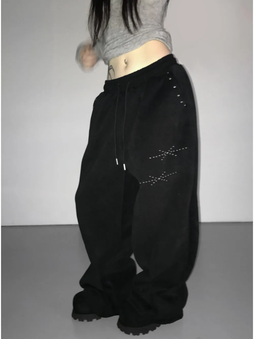 Novedad 2026: Tendencia Versátil de Moda Urbana Y2K Retro Harajuku con Correa de Diamantes, Estilo Hip Hop, Ajustado, Casual y de Nicho