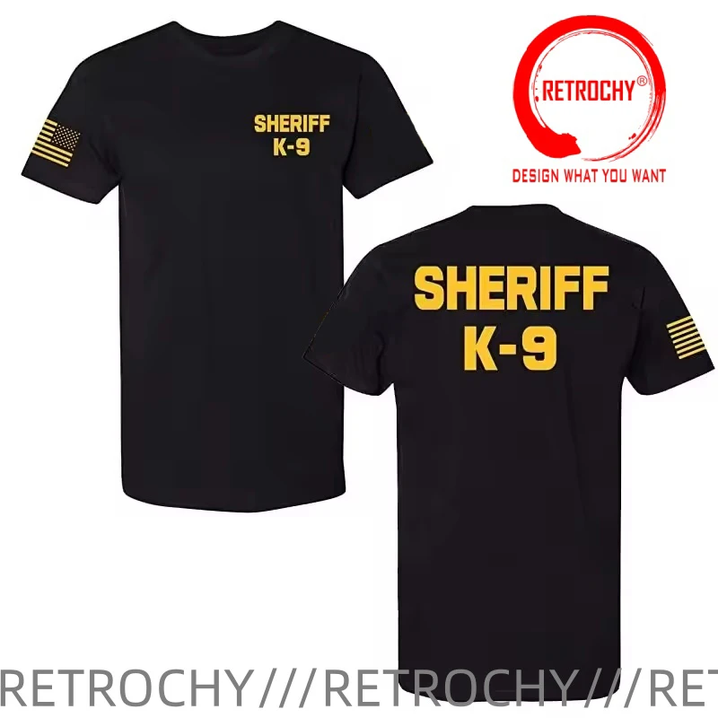 Law Enforcement PoliceMan EMS FBI Fire Rescue Sheriff K-9 T-Shirt Funny Women's Men's Clothing Coverall Works Outfits T Shirt