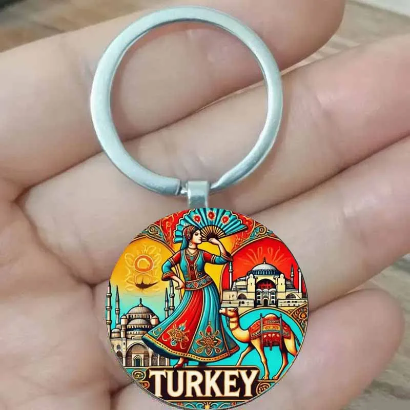 سلسلة مفاتيح ثقافة Türkiye هدية مثالية لمحبي Türkiye أو هدايا تذكارية للسفر