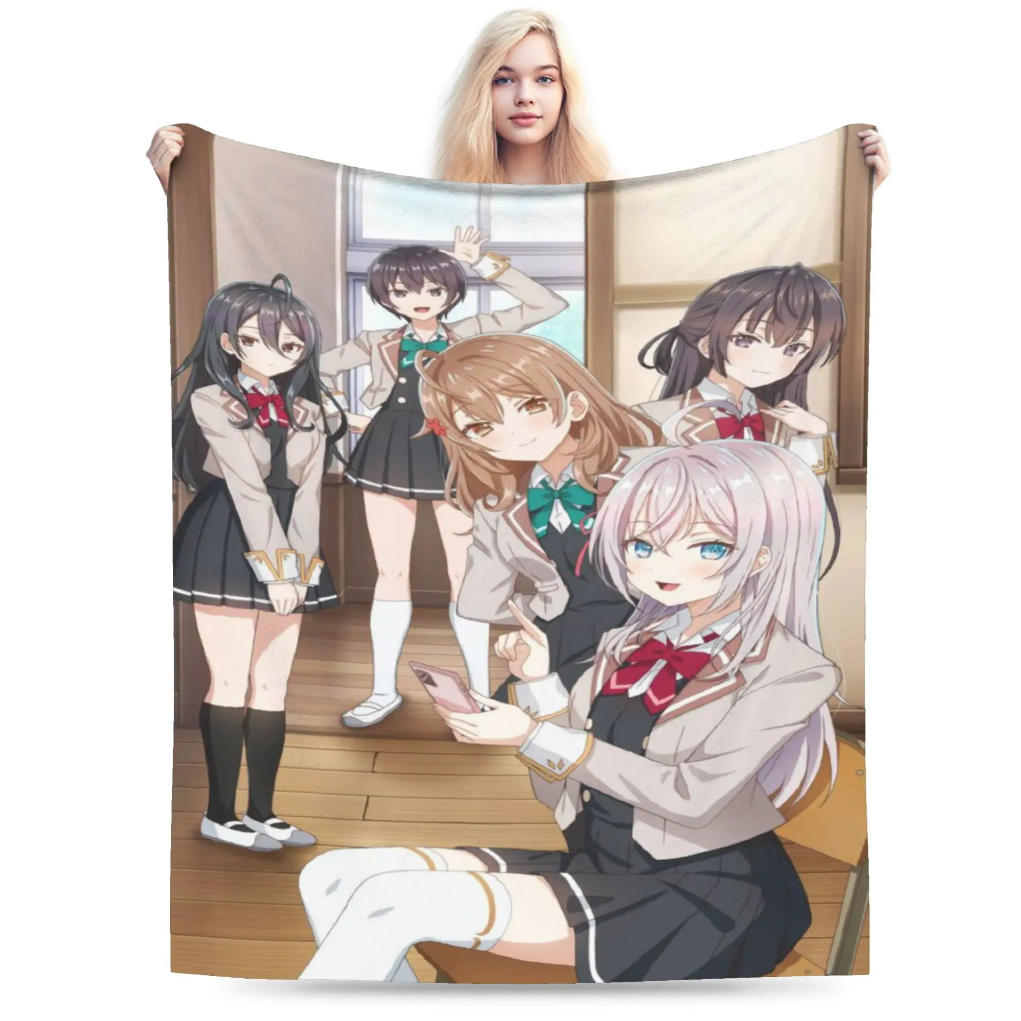 Comfortable Alya Sometimes Hides Her Feelings in Russian Blanket Merch Sofa Decorative  Throw Blankets Warm Flannel for Bedroom