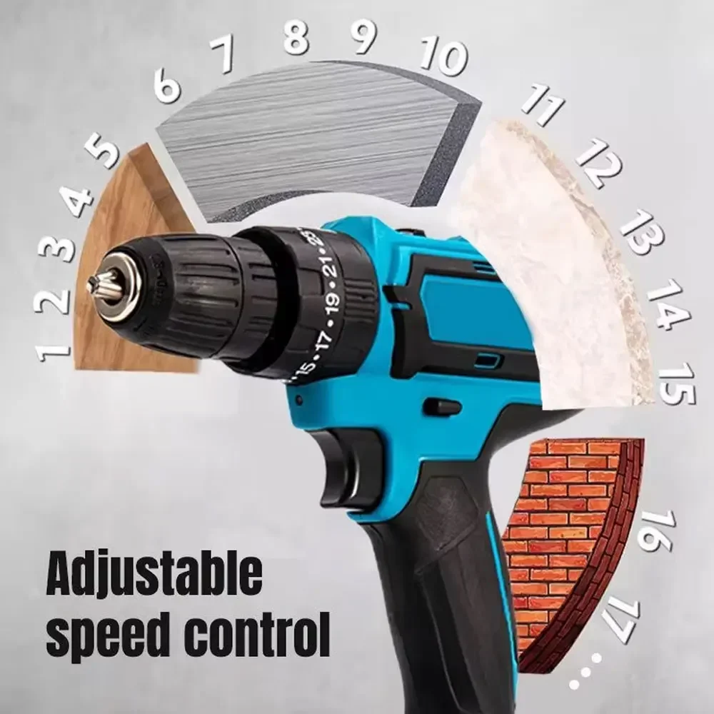 

Multi-function Lithium Battery Electric Screwdriver for Home Use Electric Drill Cordless Driller Driver Power Tools (No Battery)