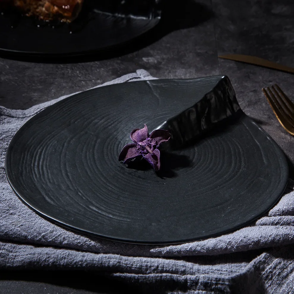 Plate Tableware Japanese Ceramic High Plate Value Characteristic Hotel Western Restaurant Steak Dinner
