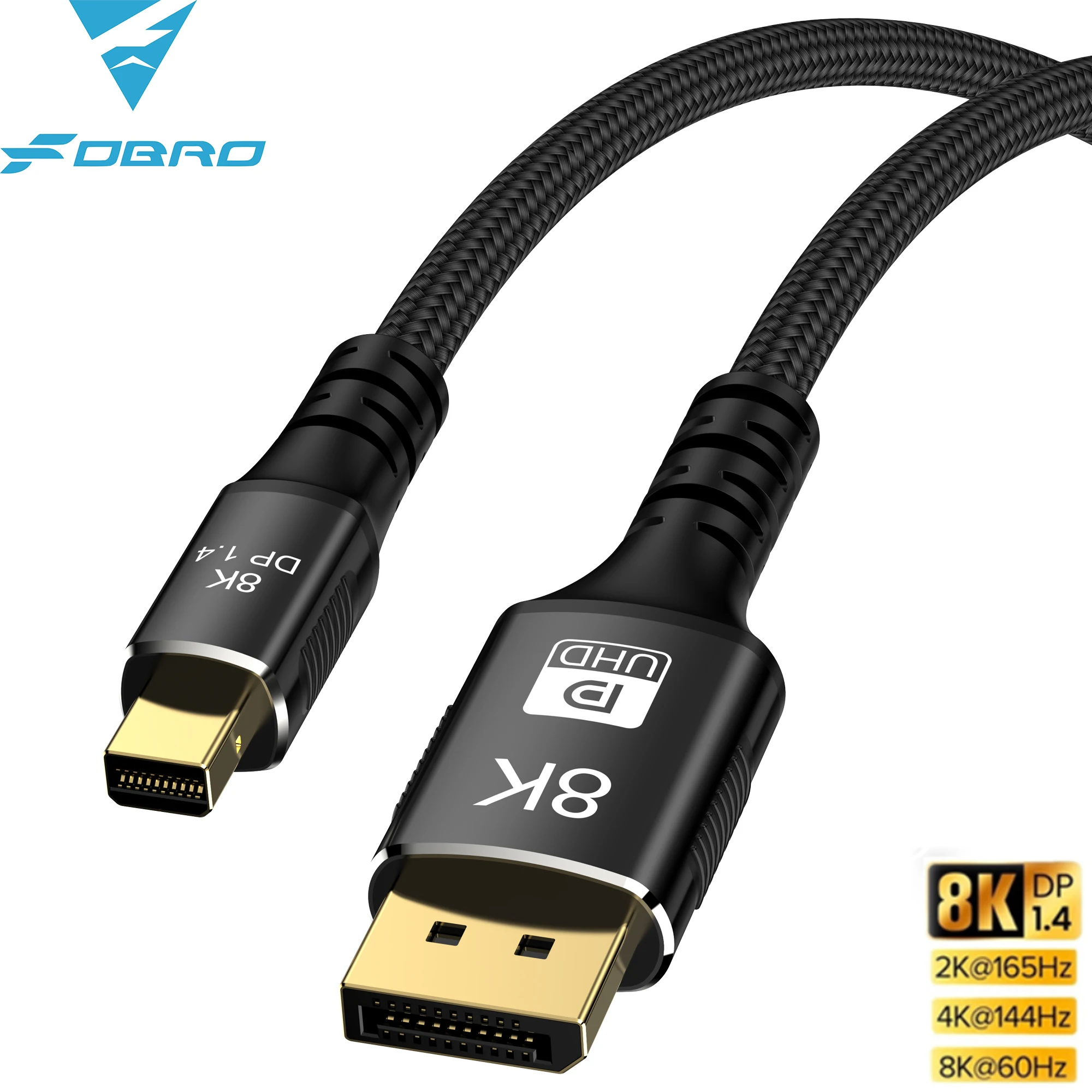 Kabel Mini DP do DisplayPort 8K DP1.4 dwukierunkowy kabel transmisji konwersji 8K @ 60Hz 4K @ 144Hz dla projektora MacBook Air