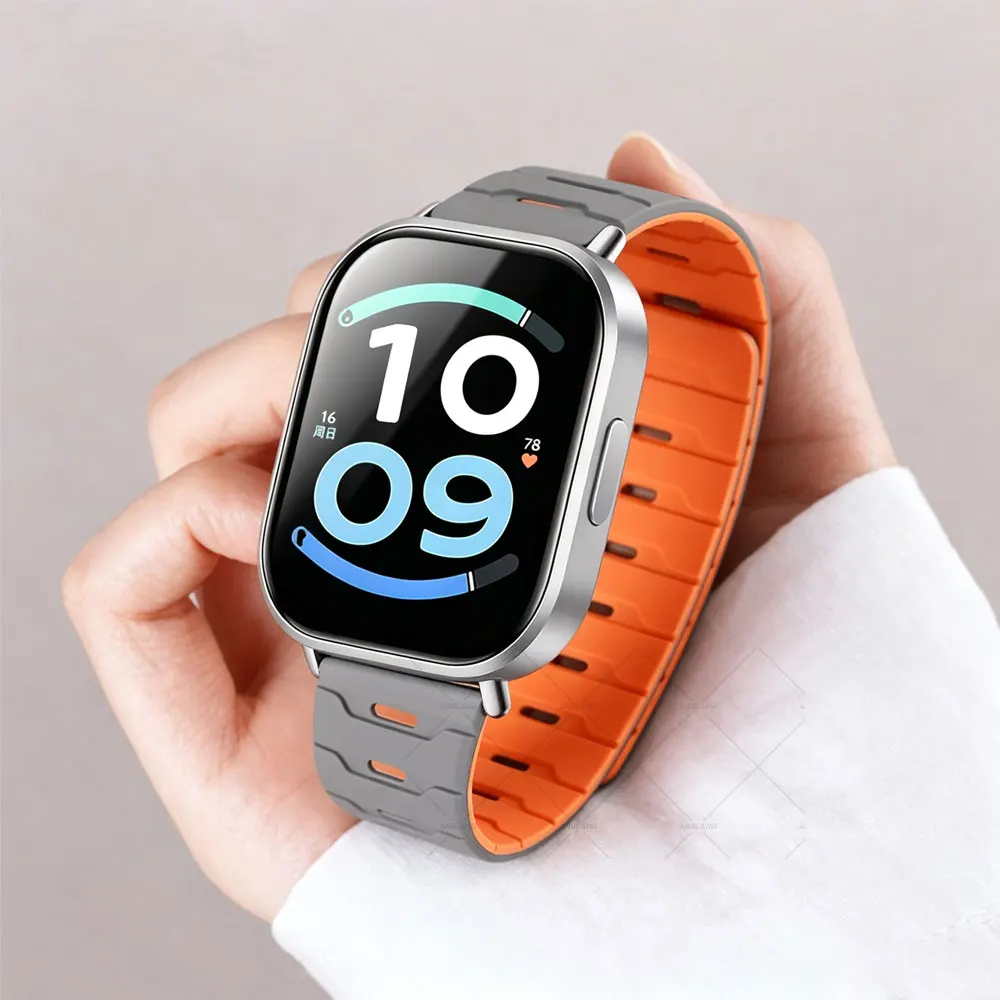Two-Tone Silicone Bands For Redmi Watch 6/6Active/6Lite Magnetic Strap For Redmi Watch 4/5/Mi Band 8pro 9pro 10pro Bracelet