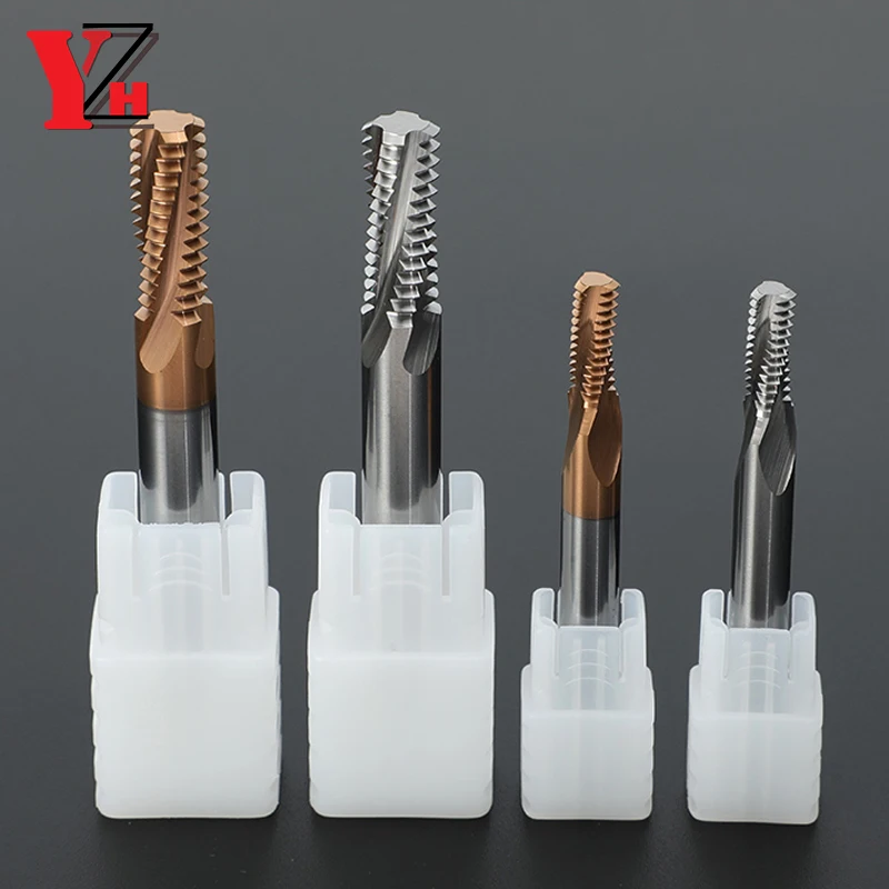 قاطعة المطحنة الخيط HRC60 1/3/أسنان كاملة ISO بوصة الملعب CNC للصلب والألومنيوم M6 * 0.5