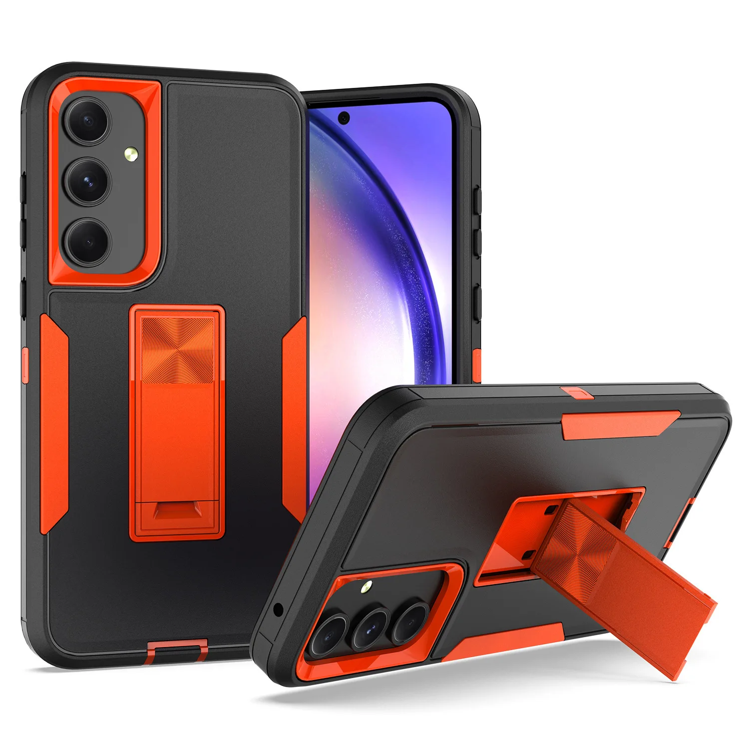 

Phone Cover With Kickstand Heavy Duty Shockproof Protective Bumper Case For SamsungS24/25/24plus/25plus/24ultra/25ultra