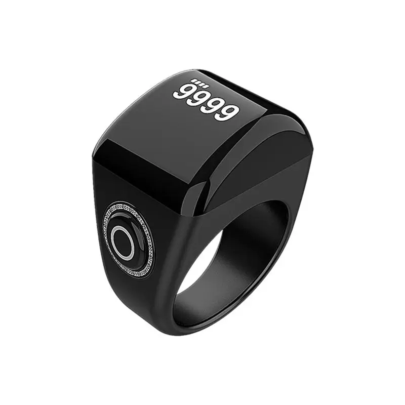 A01F-Prayer Counter Clear Display Smart Finger Counter Reminder Ringtone Electronic Counter