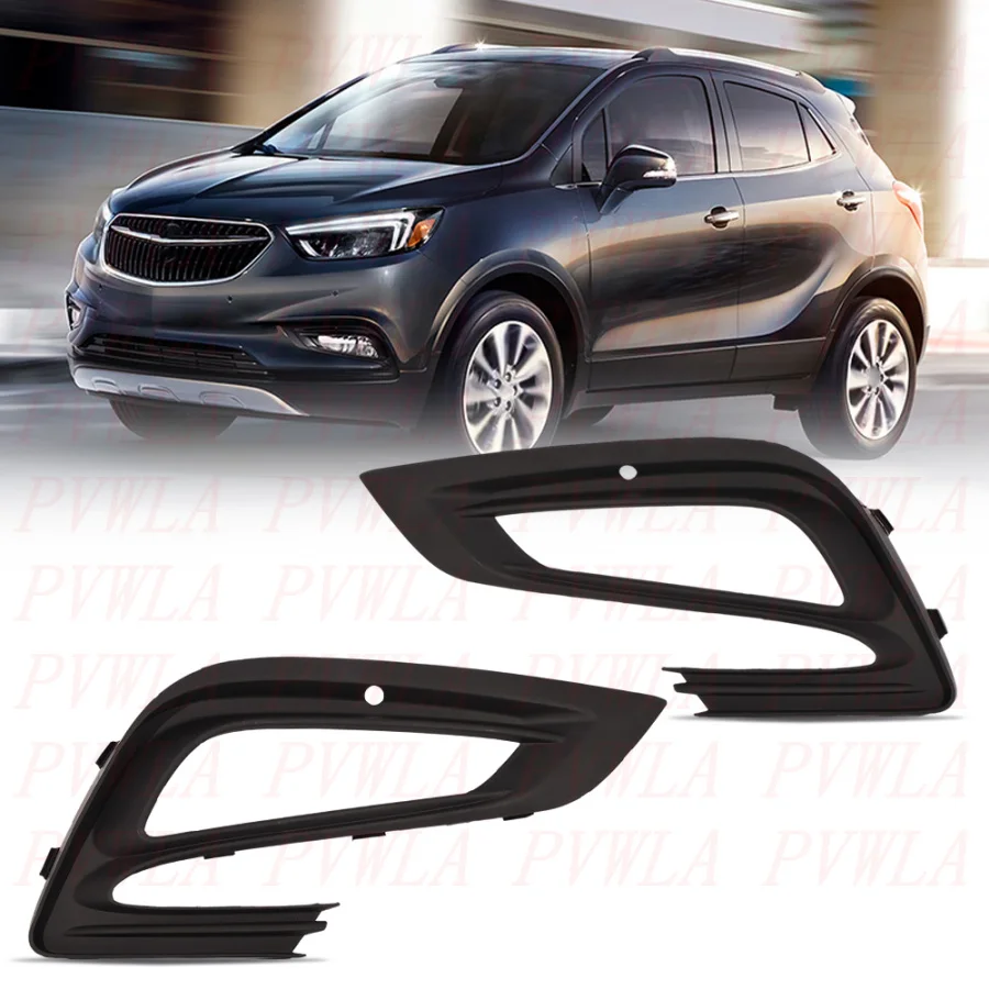 

For Vauxhall/Opel Mokka X Buick Encore 2017 2018 2019 2020 Car accessories Front Fog Light Lamp Grille Cover With Radar Holes
