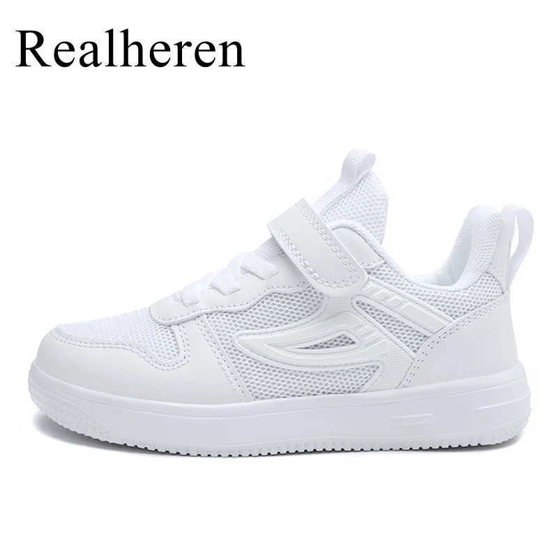 Primavera Verano niño niña zapatillas deportivas niños zapatos niños moda zapatillas de deporte de malla blanca