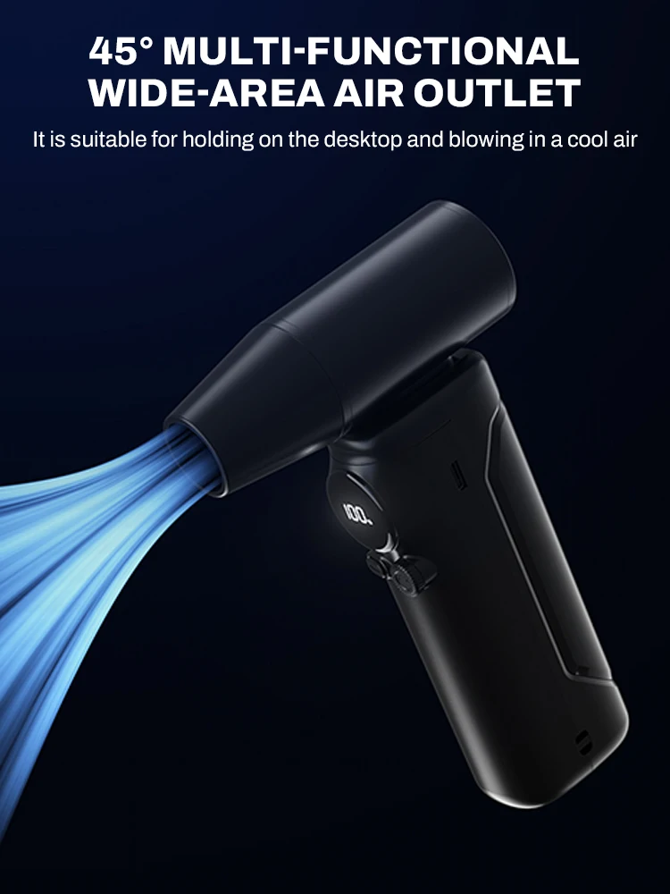 Outdoor Portable Handheld Fan Mini Cooling Fan Personal Turbo Fan Rechargeable 5000mAh 100-level Free Control High Speed Fans