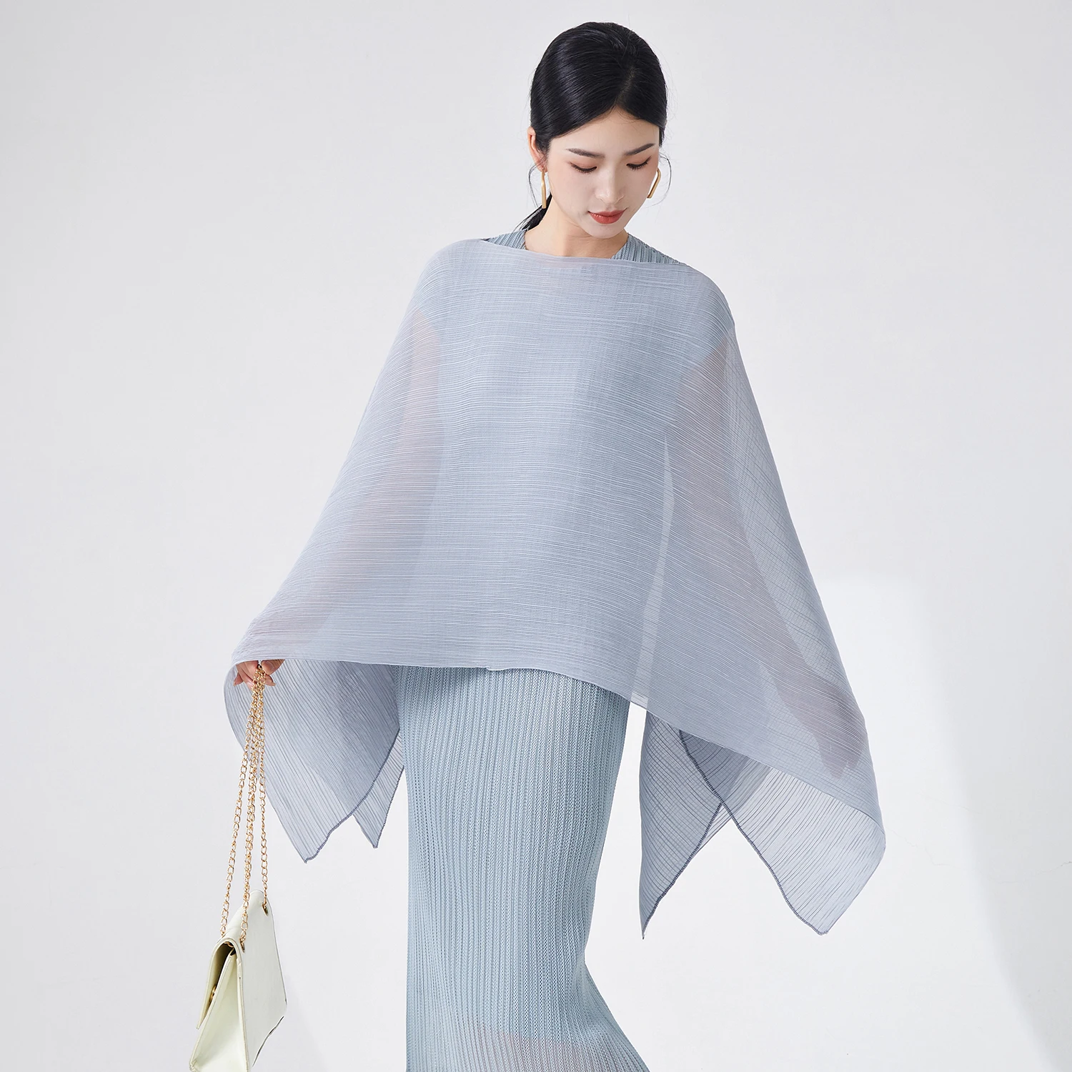2025 Latest Design Miyake Pleated Blouse for Ladies Casual Joker Shirt Lace Breathable Office Work Cover Summer Woven Smock