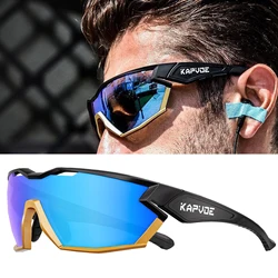 KAPVOE New Outdoor Cycling Sunglasses Men Women MTB Glasses Bike Cycling UV400 Goggles Bicycle Mountain Sports Hiking Eyewear