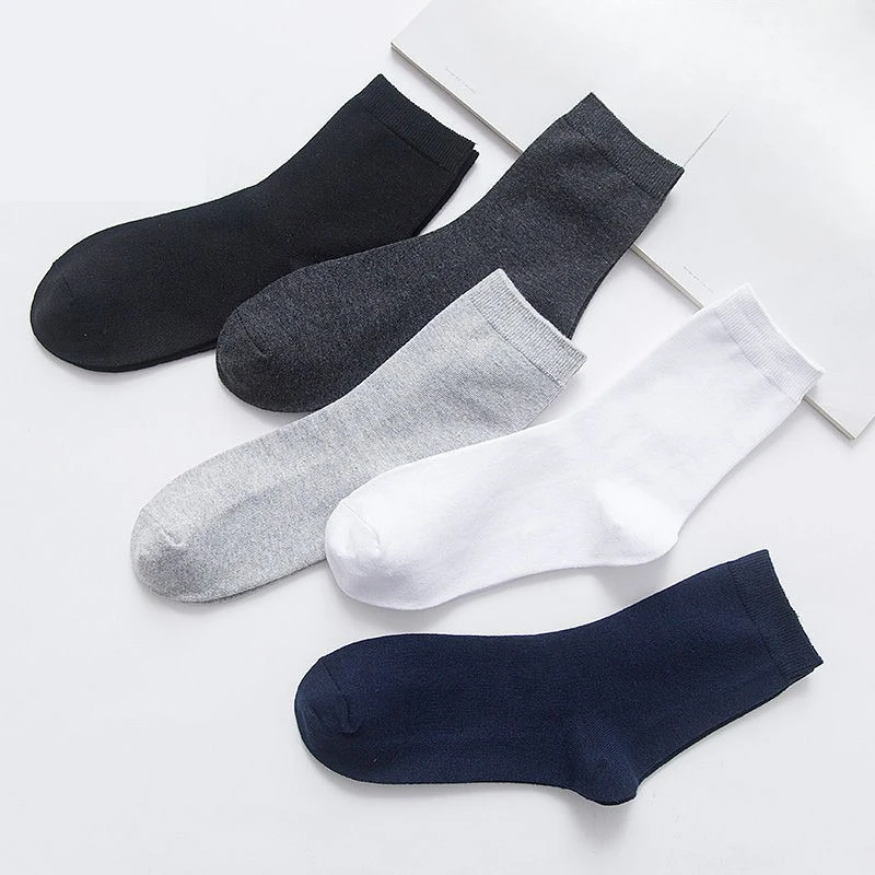 

1/5 pairs Spring new Anti odor Sweat absorbing Breathable Mid tube Socks Casual Comfortable Men's Socks Fashion Men's Socks