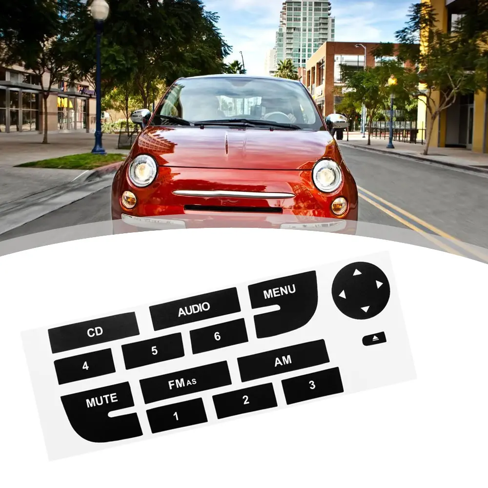 Car Radio Button Repair Sticker for Fiat Grande Punto Radio Stereo Worn Peeling Button Repair Decals Stickers Car Accessories