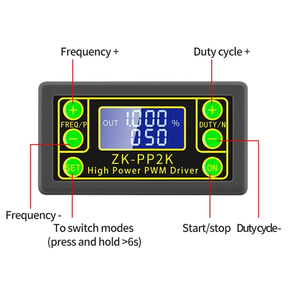 ZK-PP2K High-Power PWM Dimming Speed Controller PWM Pulse Generator Driver Tools Products Accessories