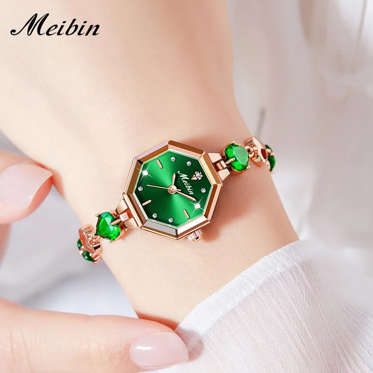 New Elegant Octagonal Quartz Bracelet Watch For Women, A Stylish Quartz Timepiece And A Sophisticated Women'S Accessory.