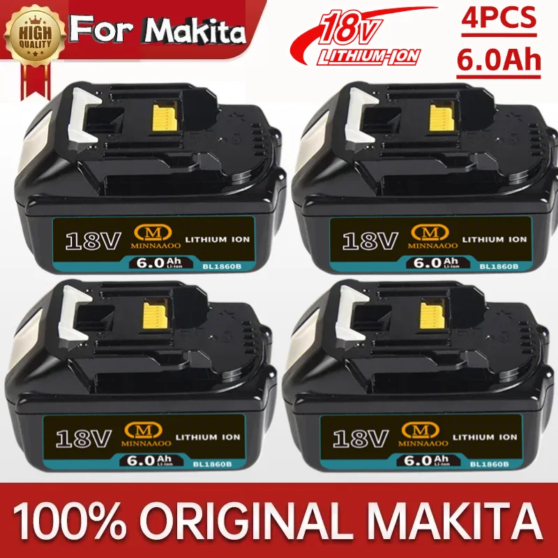 

100% New original For Makita 18V 5/6Ah Battery⚡ BL1850B Lithium ion Genuine Makita 18V Battery BL1850 BL1860 BL1840B BL1860B