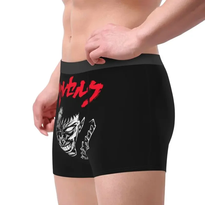 Berserk Manga Boxer Briefs Men Underwear Moisture Wicking Elastic Belt Boxers Breathable Ball Pouch Short Briefs Underpants