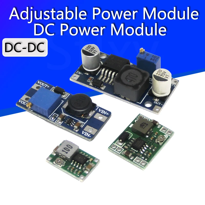 Módulo convertidor reductor de DC-DC LM2596S, regulador de potencia ajustable, transformador elevador mt3608, mini360, mp1584en