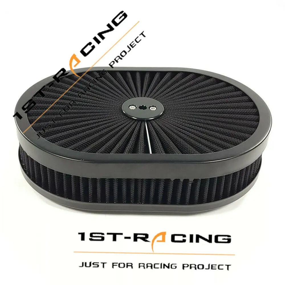 

12"x2" Super Flow Oval Air Cleaner Filter Washable Element for 5-1/8" Carb Neck