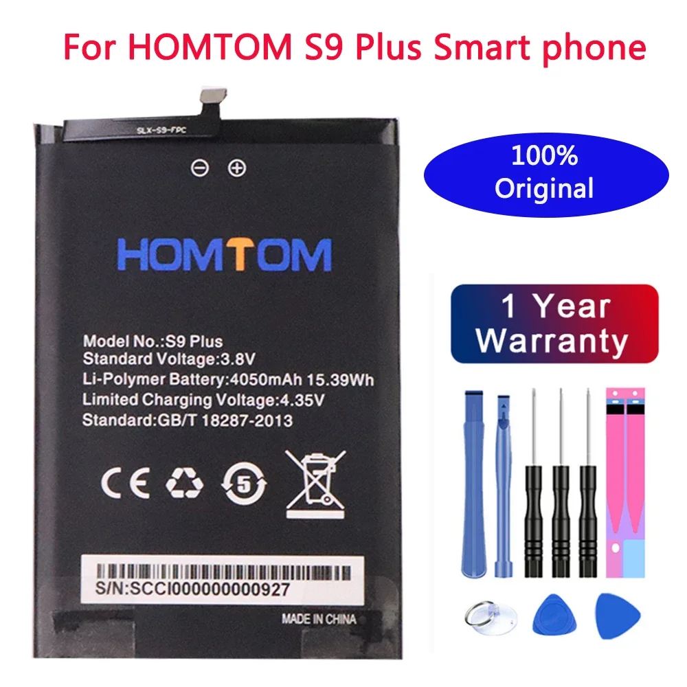 

100% новый высококачественный оригинальный аккумулятор homtom S9 Plus 4050 мАч для смартфона HOMTOM S9 Plus + Бесплатные инструменты