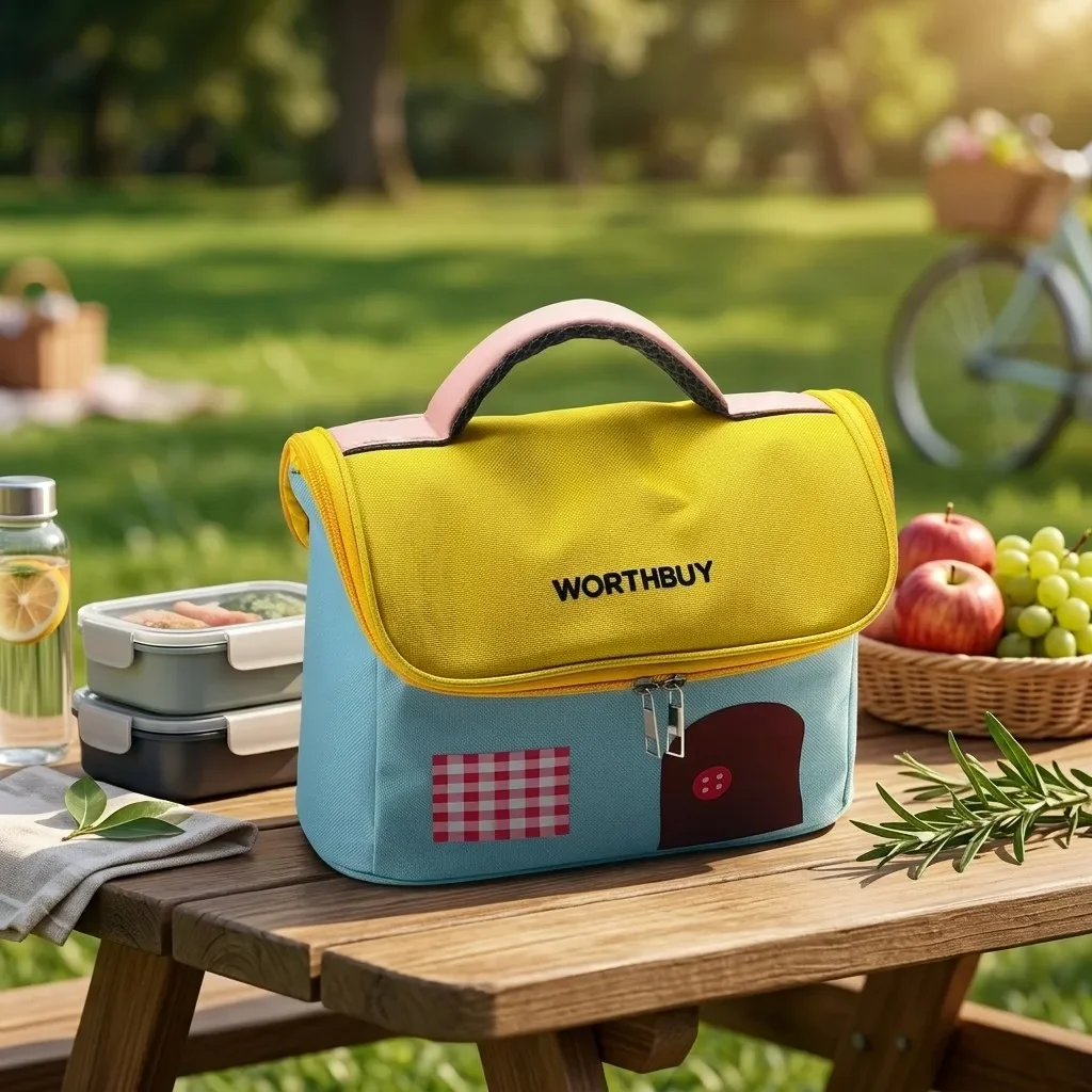 Insulated Lunch Bag Waterproof Oxford Cooler Bag with Handle Large Food Container Thermal Bag for Women Kids School Work Picnic