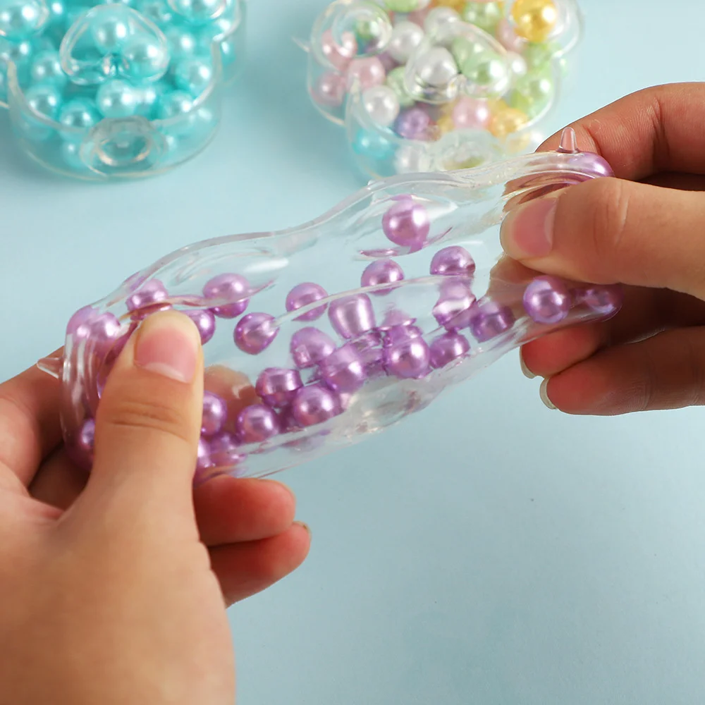 Palla squishy rumorosa d'uva fatta a mano Perline colorate Zampa di gatto Giocattoli sensoriali agitati per bambini Adulti Alleviare lo stress Giocattoli da spremere